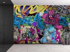 wall26 – Colorful Graffiti – Large Wall Mural, Home Decor – 100×144 inches