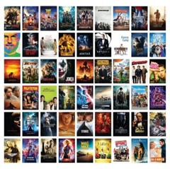 Pack of 54 Movie Posters Wall Collage Kit – 4 x 6 Inches Poster for Wall Decor