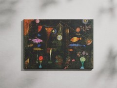 Surreal Fish Magic Style Canvas Print, Dreamlike Abstract Wall Art Decor