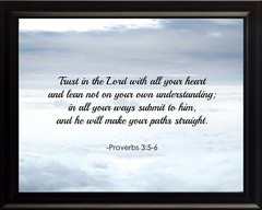 Proverbs 3:5-6 Trust In Poster Print Picture or Framed Wall Art