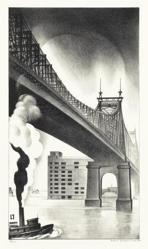 Queensboro Bridge : Louis Lozowick : 1930 : Archival Quality Art Print