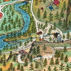 Color Pictorial Wall Art Map of Yosemite National Park circa 1931