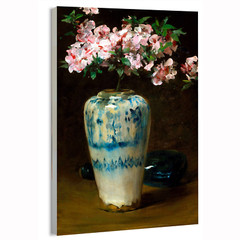 1882 Pink Azalea, Chinese Vase William Merritt Chase (Ame Movie Poster or Canvas