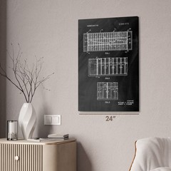Football Field Patent Wall Art: Football Gifts, Gifts For Men, Football Decor