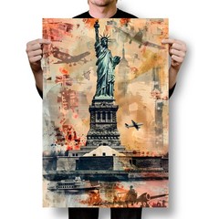 America 250th Anniversary New York Statue of Liberty Patriotic – POSTER 20″x30″