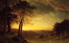 Albert Bierstadt 1872 Art Print – Sacramento River Valley California Landscape