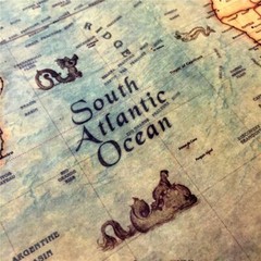 Nautical Ocean Sea world map Retro old Art Paper Painting Home Decor Sticker