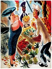 1604 Lady buying from street vendor vintage Poster.Wall Decorative Art.Seller