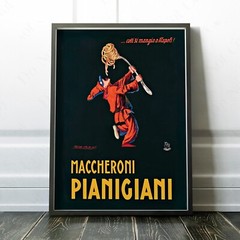 Maccheroni Pianigiani, 1922 Vintage Ads Pasta Kichen Food Wall Art Poster Print