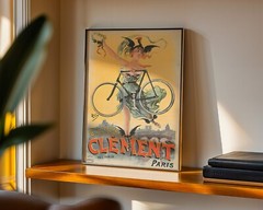 Cycles Clément PAL (France) Bicycle 1898 Retro Vintage Poster Print