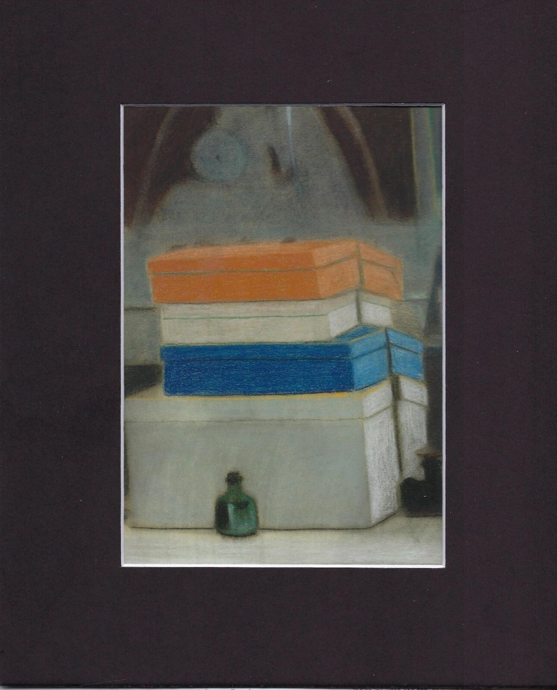 8X10″ Matted Print Art Picture Painting: Leon Spilliaert, Boxes in front Mirror