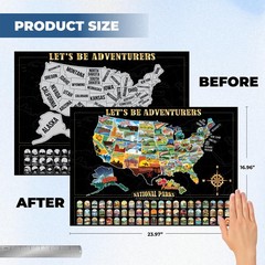 ALL 63 US National Park Scratch Off Map, USA Maps for Travels, National Park …