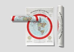 Flat Earth Map + Patent + Verso Key Alexander Gleason’s 1892 Standard World Map