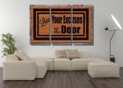 No Excuses Canvas Print Set – Ready To Hang Motivational Quote Wall Art Decor