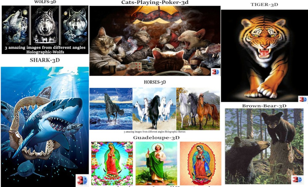 3D Lenticular Picture / Poster Artwork Unique Wall Decor Holographic Pics-2 PACK