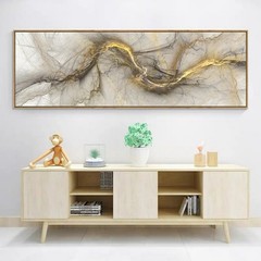 Abstract Grey Golden Cloud Posters and Prints Canvas Paintings Wall Art Pictures
