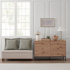 Home Decor Collection Howdy Print Natural Wood Framed Wall Art, 22″ x 13″