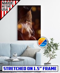 Beautiful woman nude print canvas wrapped frame 32″x48″ high quality padded ship