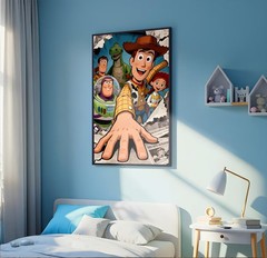 Toy Story Inspired Comic Poster Print, Vintage Cartoon Wall Art