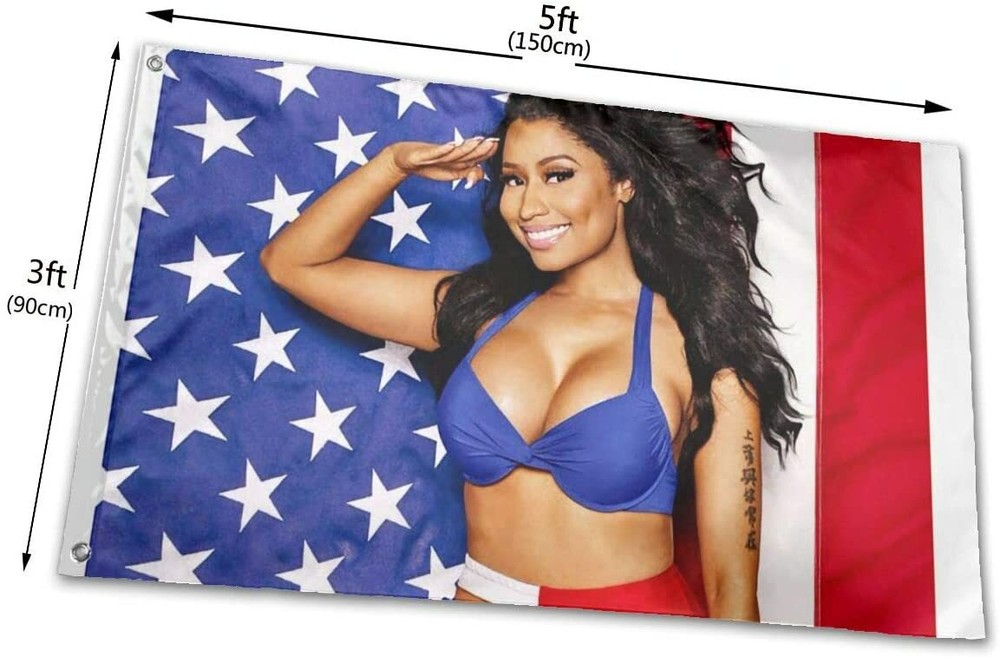 Nicki Minaj American Flag 3x5ft Vivid Color, 150D Premium Quality Banner