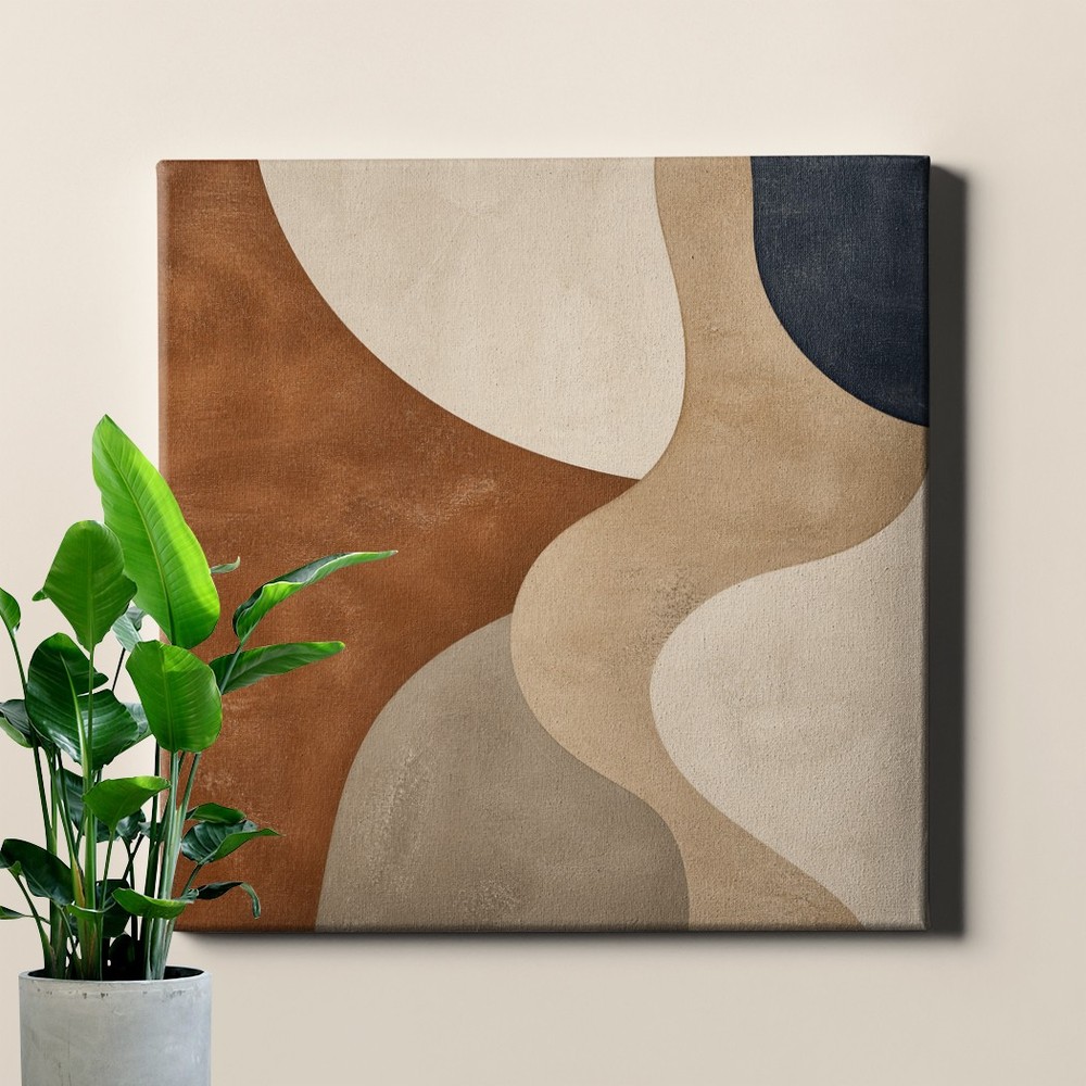 Earth Tone Organic Blocks Wall Art Neutral Abstract Color Fields