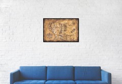 The Lord Of The Rings / The Hobbit – Movie Poster (Dark Map Of Middle Earth)