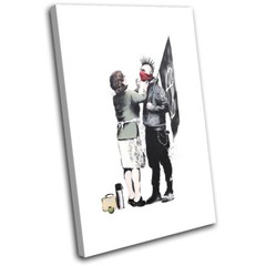 Punk and Mum Graffiti Banksy Painting SINGLE CANVAS WALL ART Picture Print