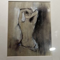 “Contemporary Draped Figure I” by Ethan Harper Matted Framed Print Made In USA