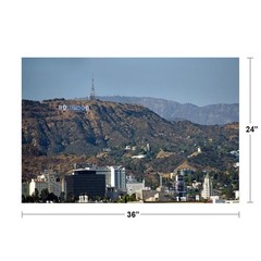 Los Angeles California Skyline Hollywood Sign Photo Photograph Poster 36×24