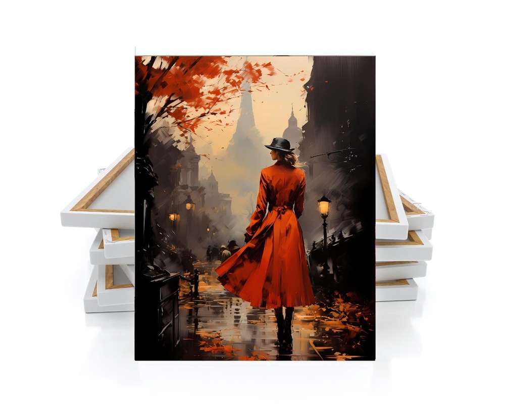 16×20 City Street Cityscape Canvas Print Wall Art
