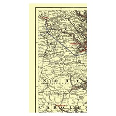 Railroad Map – Norfolk Albemarle Atlantic Railroad Connections – Colton 1891