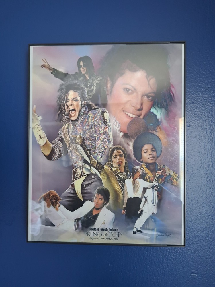 11×14 Metal Print MJ Framed Picture( Led Lights Included) with magnetic mount