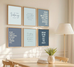 6Pcs Inspirational Quotes Wall Art Motivational Inspirational Office Wall Art…
