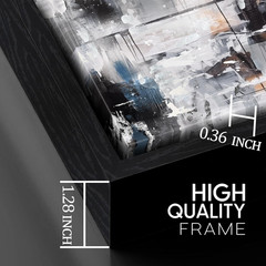 Large Abstract Canvas Wall Art – Black and White Pictures Wall Art for Living
