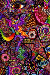 Psychedelic Trippy Abstract Modern Painting Wall Art Home Decor – POSTER 20×30