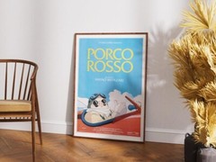 Porco Rosso Movie Poster No Frame, High Quality Film Print, Home Decor