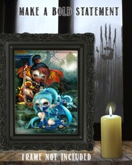 Strangeling Ninja Dragonlings – 11×14 Unframed Art Print Poster – Decor and Gift
