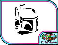 Star Wars Boba Fett K Vinyl Sticker Wall Art Poster Car Bike Laptop Window Movie