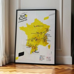 Map of the 2026 Tour de France