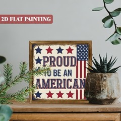 Vintage Proud To Be An Americana Wall Decor Wood Sign Home Decor