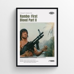 Rambo: First Blood Part II Movie Poster Print, Wall Art – Unframed