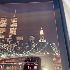 Electric Art New York Brooklyn Bridge Moon Lighted Picture 16 Lights