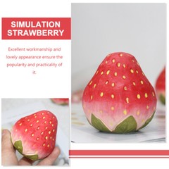 Wood Carving Strawberry Ornament Delicate Wood Strawberry Statue Adornment