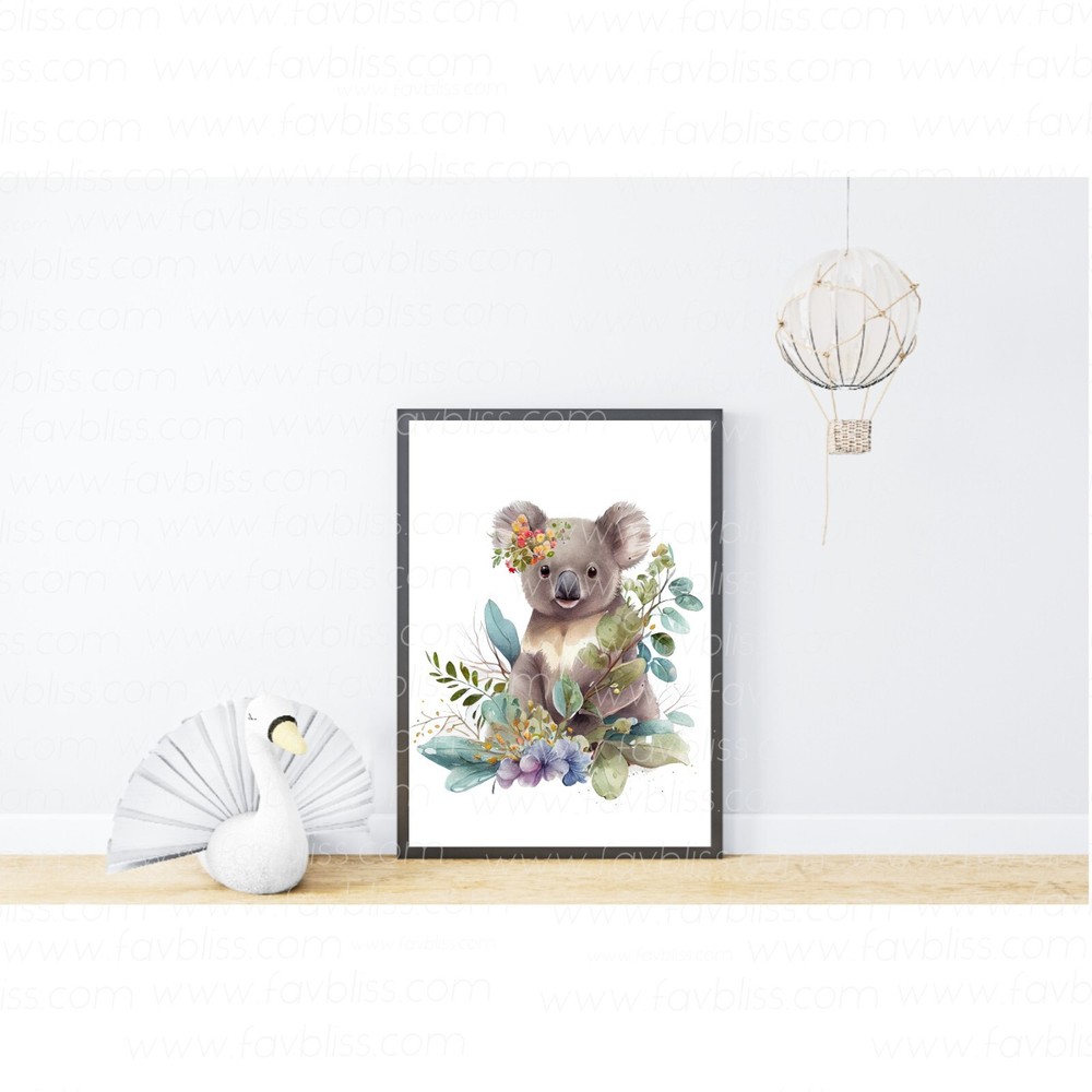 Wall Art Print A4 | Koala 6 – NO FRAME not INCLUDED PRINT ONLY