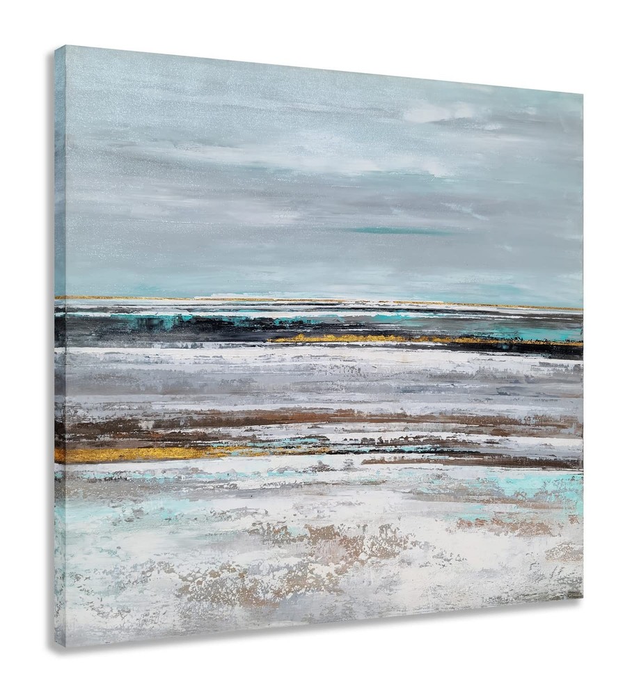 Yihui Arts Seascape Wall Art-Abstract Coastal Artwork Picture-Beach Oil