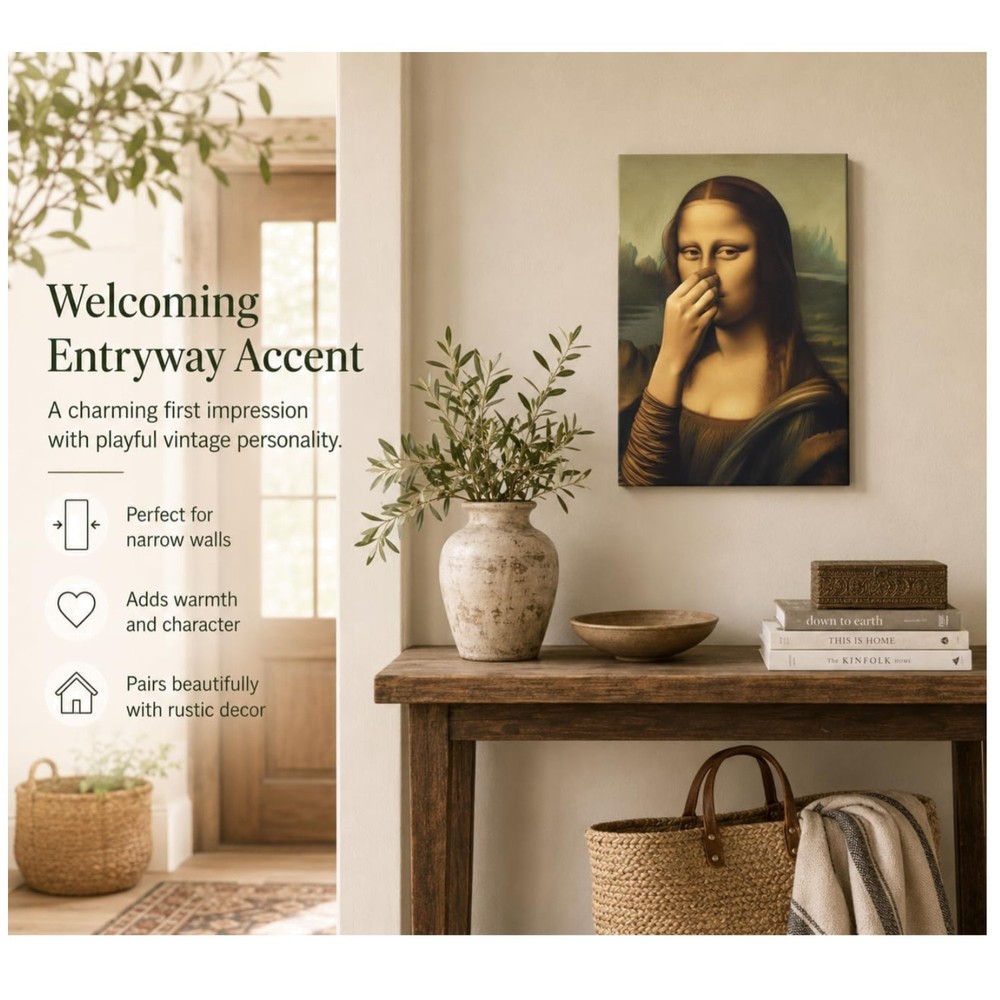 Classical Humor Toilet Art Mona Lisa Poster Print
