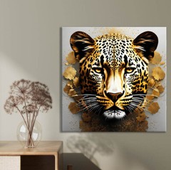 Golden Grey Leopard Limited Edition High Quality Home Decor Australian Made