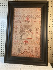 Jane Ballard Printed Photo Of Sampler Embroidery 16″ x 24.5″ Framed