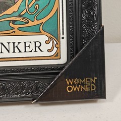 Sapna Shah The Overthinker Skeleton Tarot Framed Wall Art Black Ornate 18×12″