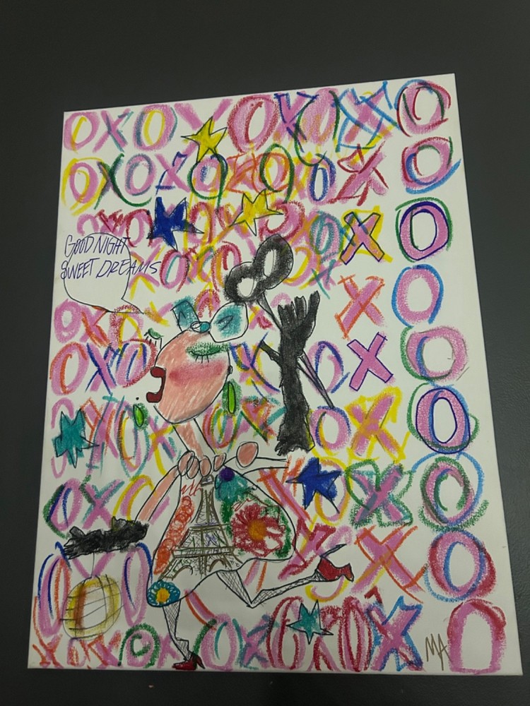 Preppy paris themed art piece 18inx 24in
